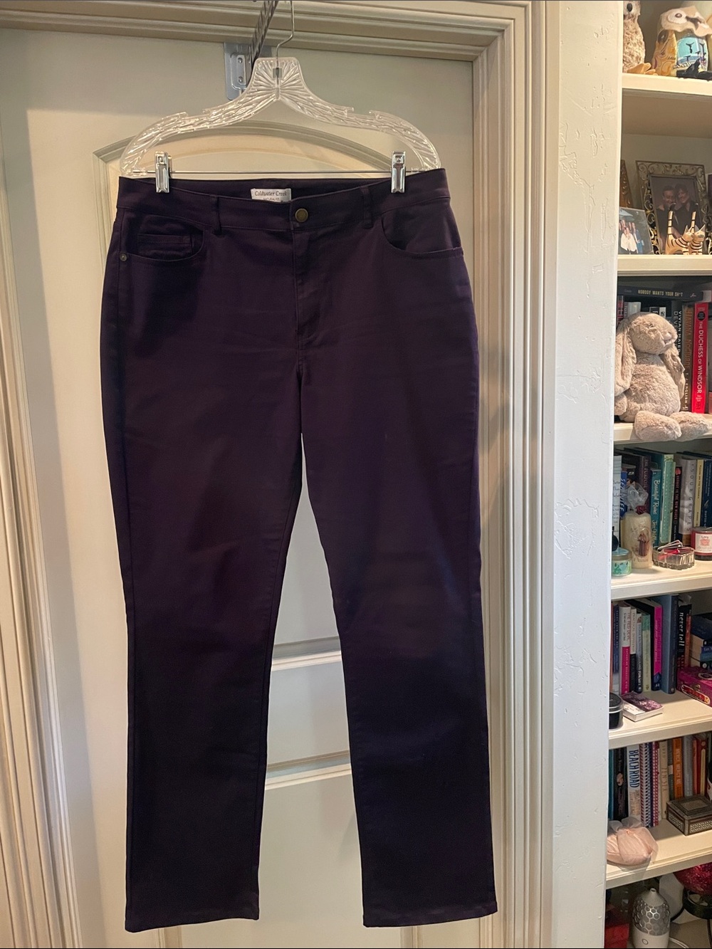 Coldwater Creek Women's Deep Plum Straight-Leg Jeans